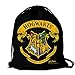 Logoshirt® Harry Potter Turnbeutel I Hogwarts-Logo Sportbeutel I Stoffbeutel bedruckt schwarz I Stoffrucksack aus 100% Baumwolle I AZO-free I stabiler & bequemer Kordelzug I lizenziertes Design