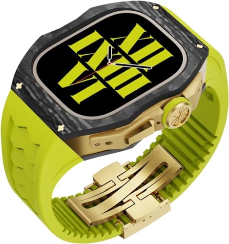 Bracelet Apple Watch Ultra 2 49mm fibre de carbone fluororubber homme femme