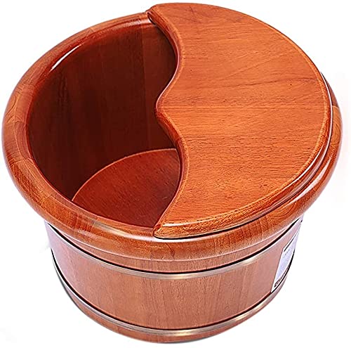 Bañeras para pies de madera maciza, cubo para remojo de pies en casa, regalo para el hogar, duradero y saludable, fabricado en madera sólida miniatura 3