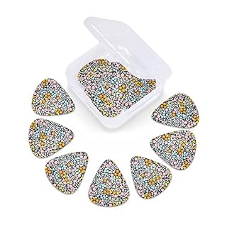 Lot de 12 médiators pour guitare électrique basse acoustique Motif floral Noir - Les Beatles, Paul McCartney, John Lennon, RIngo Starr, George Harrison Lot de 12 médiators pour guitare électrique basse acoustique Motif floral Noir – Image 3