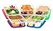 Qualitas Products® Premium Kids Bento Boxes – 3 Compartments, 5 Bento Box Microwave Safe Lunch & Leftover Containers Set for Kids and Adults - Made From Food Grade Plastic