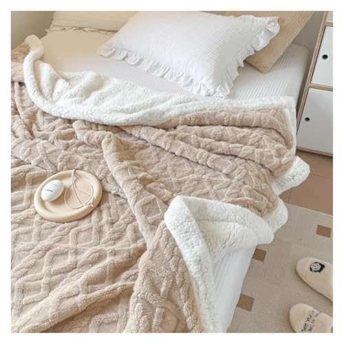 Couverture pour canapé et lit double couche épaisse violette 2x2.3m