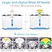 Beacon Pet Cat Water Fountain Stainless Steel, LED 81oz/2.4L Automatic Pet Fountain Dog Water Dispenser with 4 Replacement Filters & 1 Silicone Mat for Cats Dogs Multiple Pets