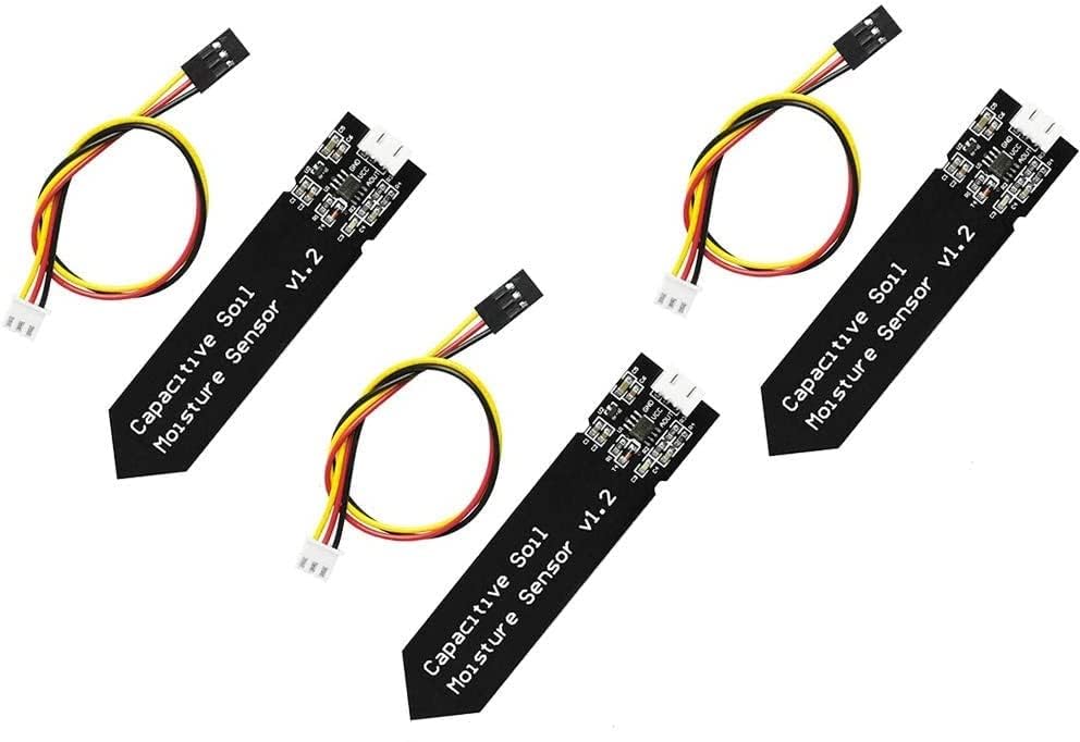 3pcs x Capacitive Soil Moisture Sensor V1.2 Corrosion Resistant + Analog Sensor Cable