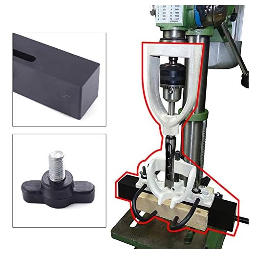 Locator TBVECHI Locator Set of Bench Drill for Mortising Chisels Tenoning Machine Accessories Woodworking Locator Set SteelBest with 4 Bits