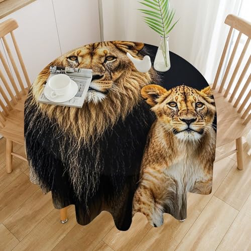 Nappe lion anti-tache carrée en polyester lavable pour table de cuisine propre - 8