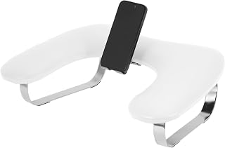 VOCOSTE Nail Arm Rest with Mobile Phone Holder, Manicure Hand Rest, Hand Rest for Nails Tech with Stable Base, White