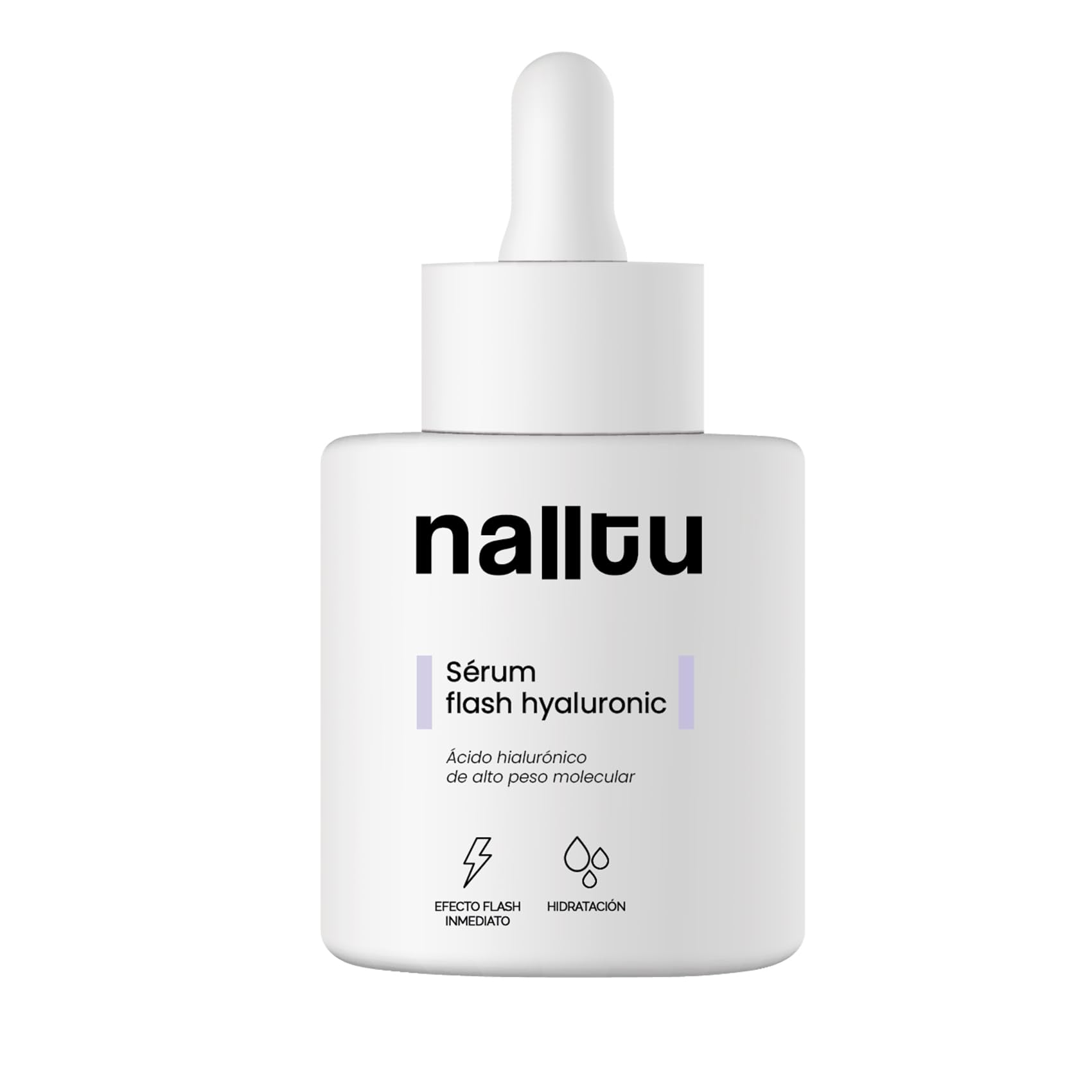 Nalltu Sérum flash hyaluronic - Efecto flash inmediato - Ácido hialurónico de alto peso molecular - 30 ml