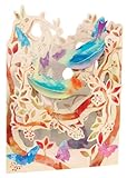 Santoro Interactive 3D Swing Greeting Card, Birds & Butterflies