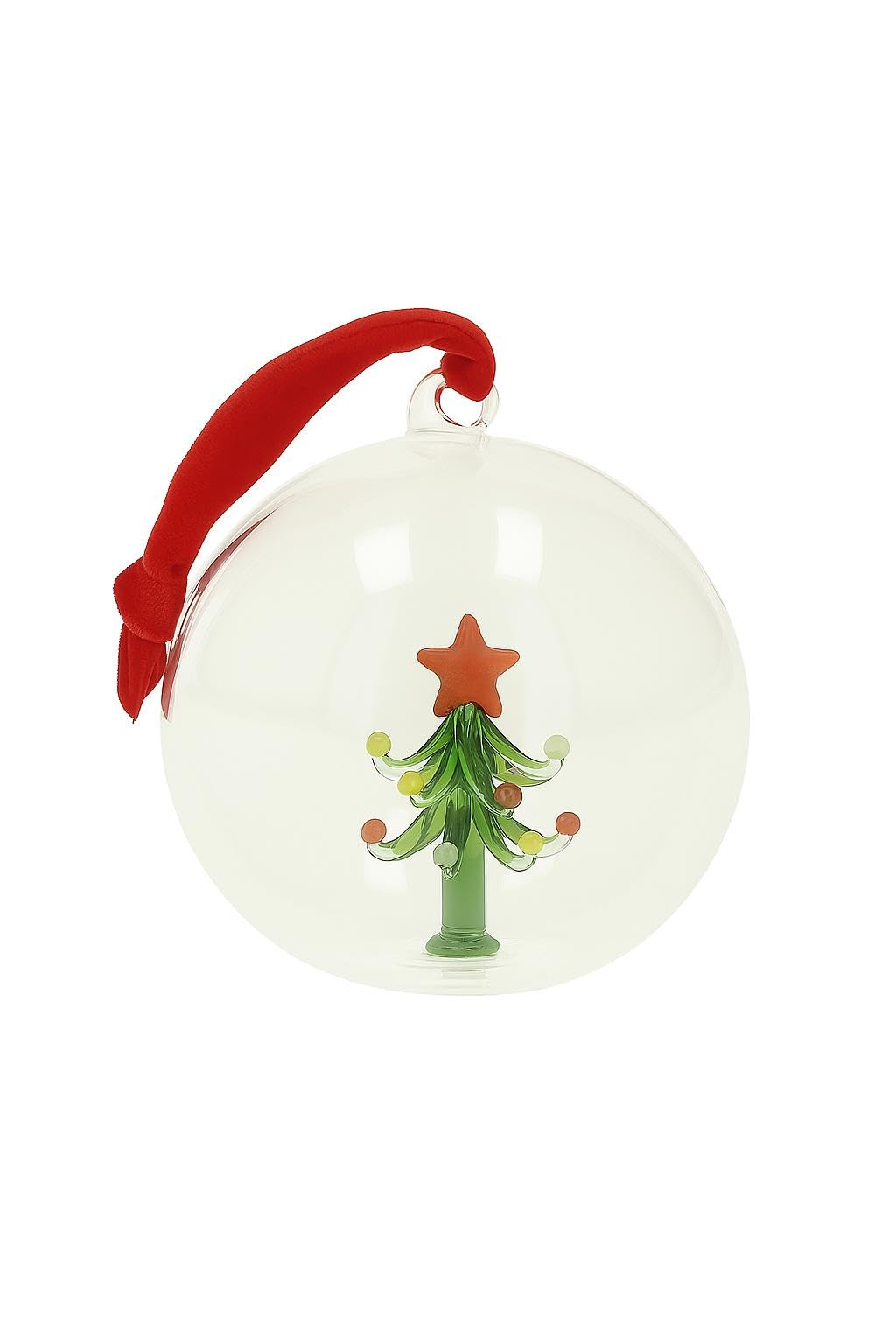 Bola de Navidad de cristal borosilicato para decoración de árbol interior