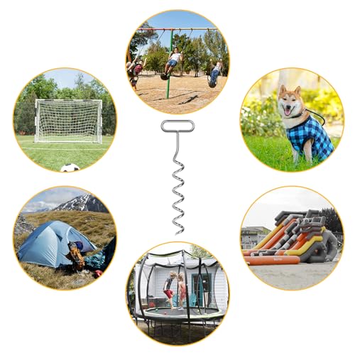 Bodenanker für Trampolin Erdanker, 4 Pack with Adjustable Straps Für Trampolin Outdoor, Schaukel, Pavillon