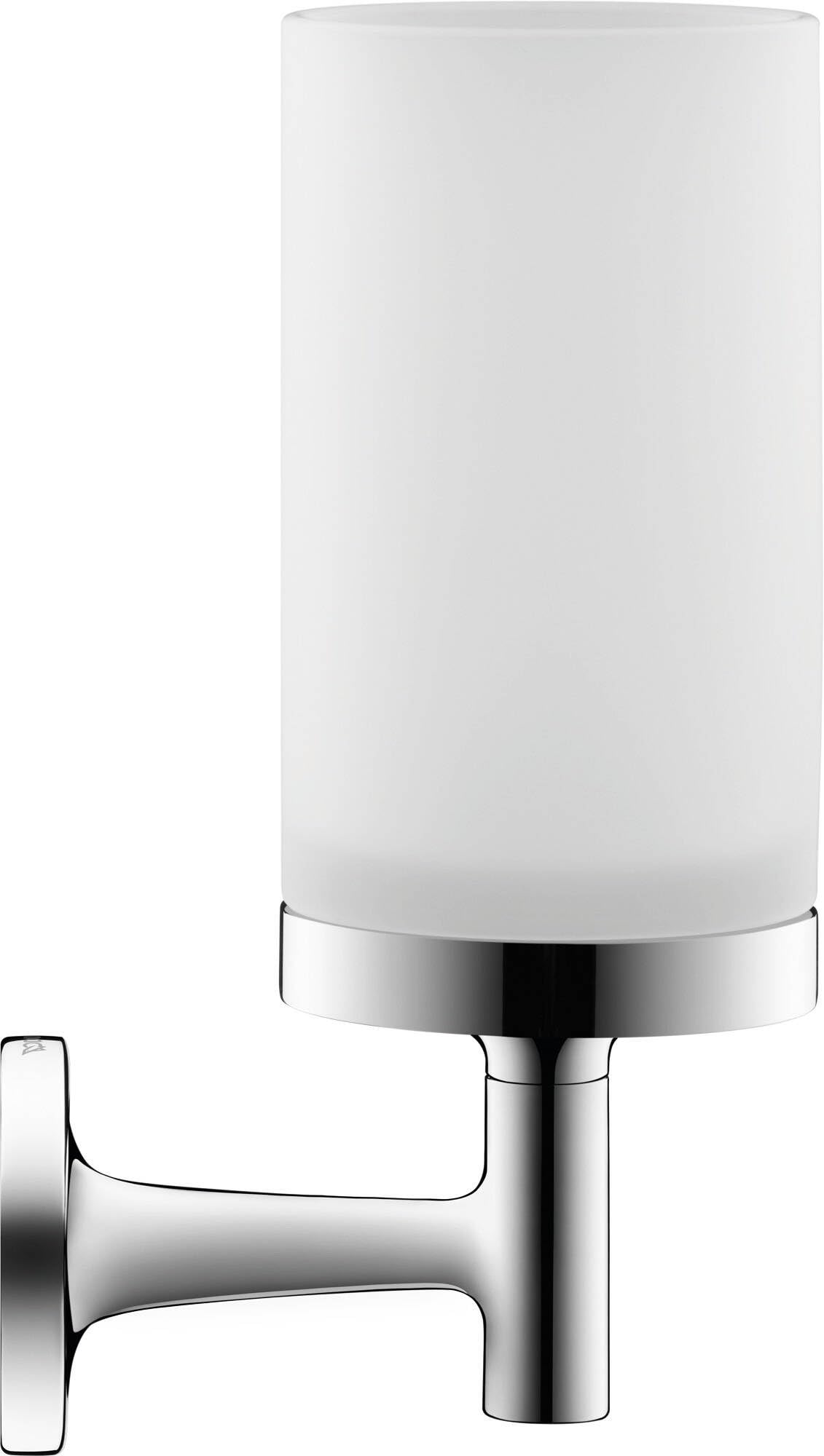 Duravit Zahnputzbecher Starck T, Glashalter Bad, Zahnbürstenhalter Glas, Wandmontage, Chrom