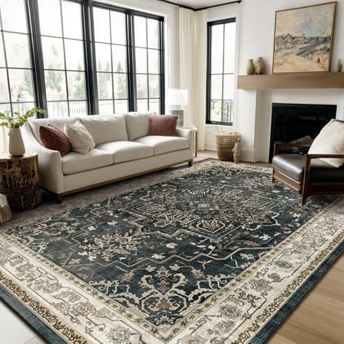 Jainmy Distressed Farmhouse Area Rugs 6x9 for Living Room, Low