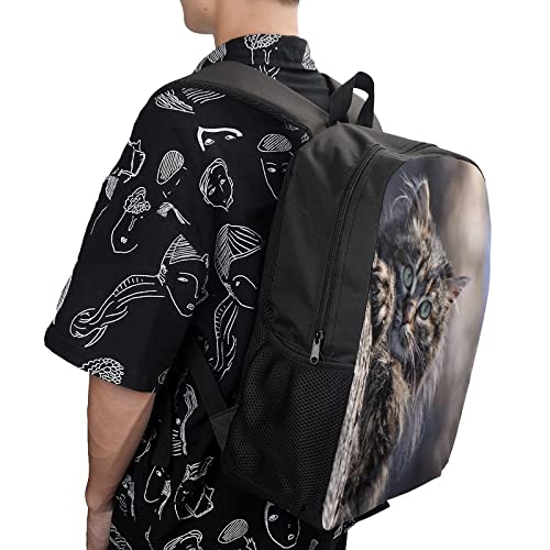 Sac à dos imprimé chat en 3D pour le collège et les sorties