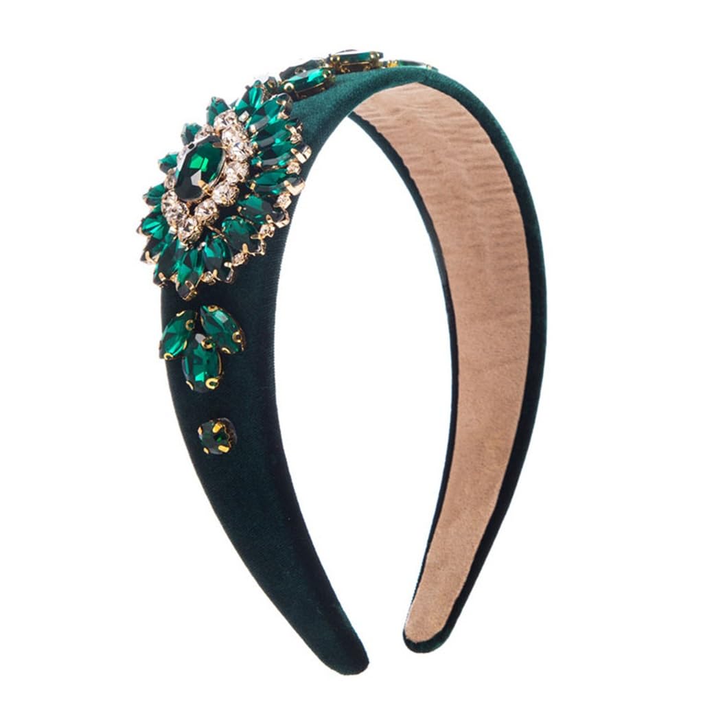 Bandeau cheveux larges strass cristal pour coiffure stable