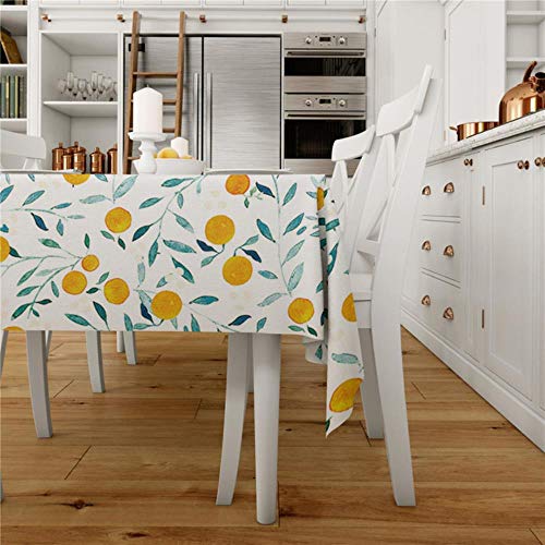 Sgn Simple Fresh Tablecloth Plant Pattern 3D Printed Linen Waterproof Table Cloth Home Kitchen Decor Picnic Table Cover,20040101