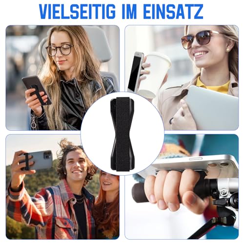 3 Stück Premium Smartphone Fingerhalter Handy Halter, Einhandbedienung Handy Halter Fingerhalter Griff Halter, Selfie Handy Halter Selbstklebender Handy Griff