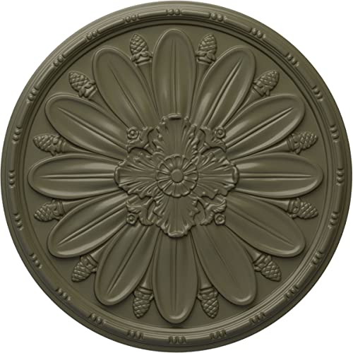 Ekena Millwork CM29FAPTF Fairfax Ceiling Medallion, Painted Turtle, 29 7/8"OD x 1 3/8"P