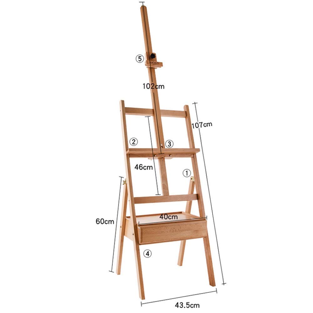 Staffeleien Staffelei, 1,5 M, Buche, Schubladenstaffelei, Studio-Skizze Für Anfänger, Zeichentafel Mit Schublade, Zeichentafel, A-Rahmen-Staffelei, Künstlerbedarf