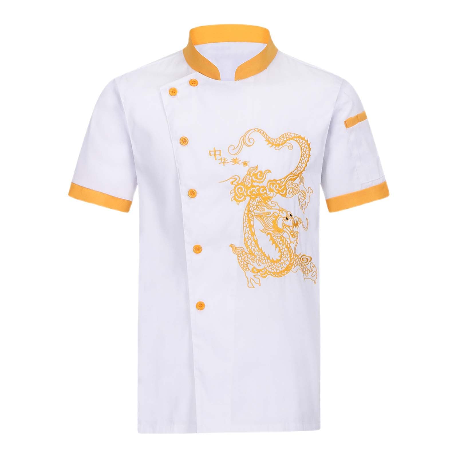 Giacca Da Chef Professionale Unisex | Maniche Lunghe Con Bottoni Rossi A Contrasto | Per Hotel E Ristoranti
