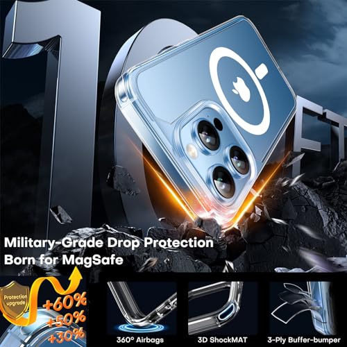 Image of TAURI for iPhone 13 Pro Case, Compatible with MagSafe, Clear