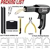 Plastic Welder,2 in 1 Plastic Welding Repair Kit with 1000pcs Hot Staples,4pcs Plastics Welding Rods,knife,Plier, Hot Staples Weld Gun Repair Kit for Car Bumper And Most Plastics(Black) #4