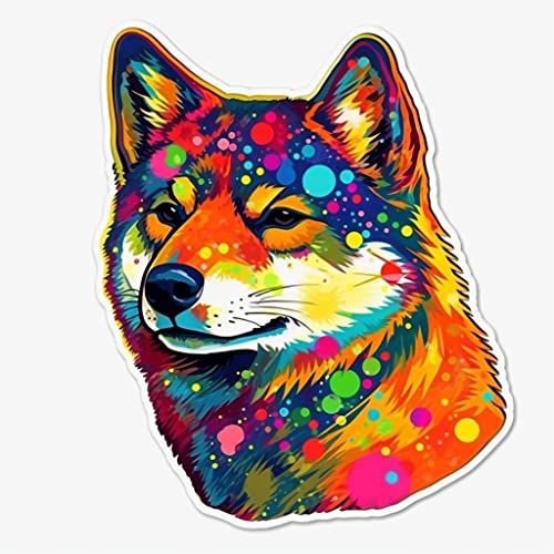 Image of Yoonek Graphics Shiba Inu Dog Vinyl Decal Sticker for Car, Laptop, Tumbler, More. #001655