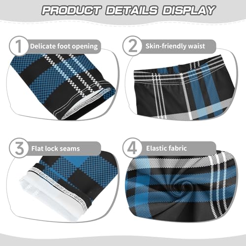 GuoChe Blue Black Plaid Scotland Christmas Toddler Girls Shorts Cotton Cartwheel Shorts Summer Clothes for Dance Party3