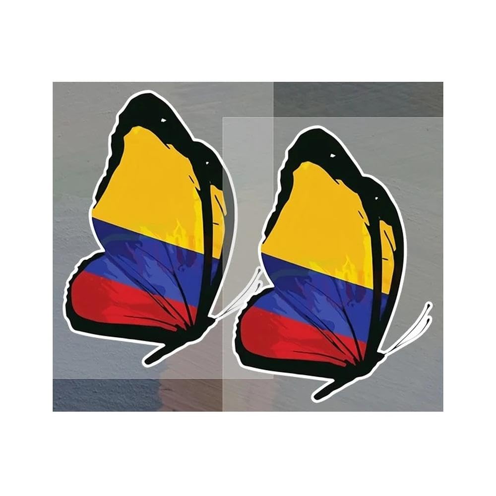 Bertdcx 2Pcs Auto Accessory Butterfly Car Sticker Vinyl Bumper Window Decal Waterproof(2Pcs)