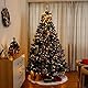 Yorbay künstlicher Weihnachtsbaum mit Beleuchtung weiß Schnee LED Tannenbaum für Weihnachten-Dekoration (210 cm)
