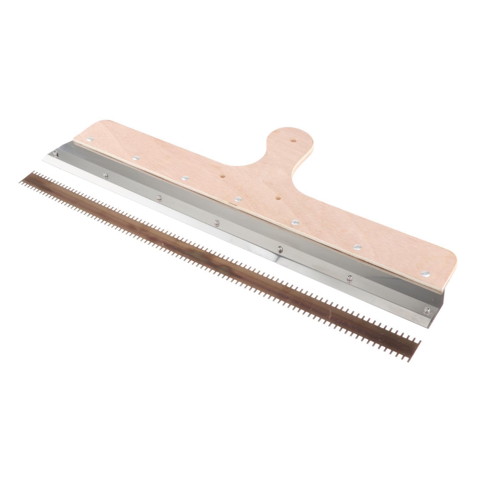 Efficiente frattazzo manuale per pittura con manico in legno e corpo robusto in acciaio inossidabile per prestazioni massime. Vernice epossidica per pavimenti autolivellante per cemento.