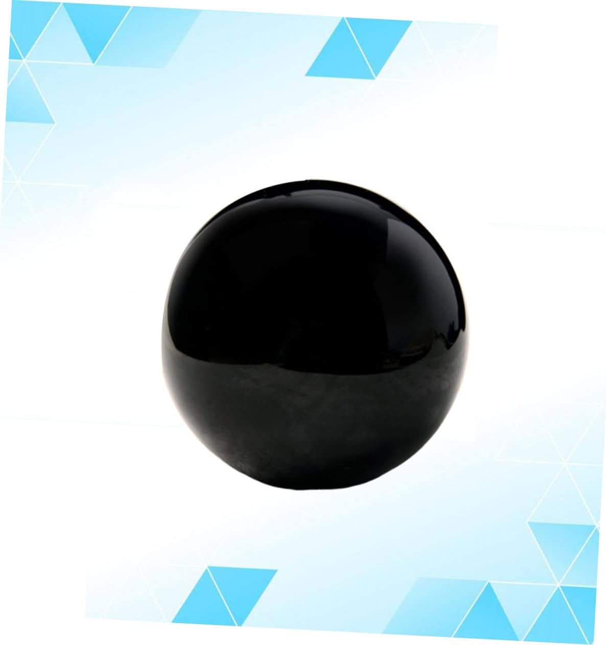 Luxshiny 8cm Natural Obsidian Crystal Ball Decor Polished Black Sphere for Home Office Table Feng Shui Healing Ornament Desktop Decoration Stand