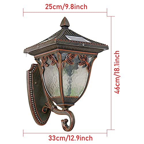 Applique murale solaire d'extérieur étanche avec télécommande et abat-jour classique - 7