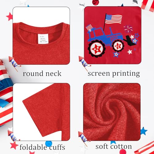 Image of Lovekider Back to School Kids Shirt 1-8Y Funny Excavator Construction Graphic T-Shirt Toddler Boys School Daily Outfit