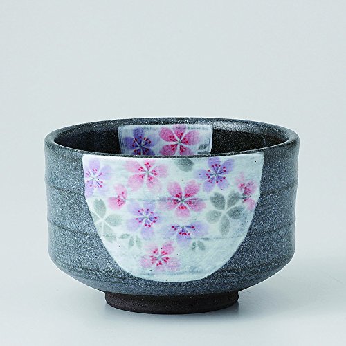 桜模様の茶碗 黒地 陶器 京焼・清水焼 抹茶碗（小茶碗） T00142 黒地金彩桜詰 | ブランド洋食器