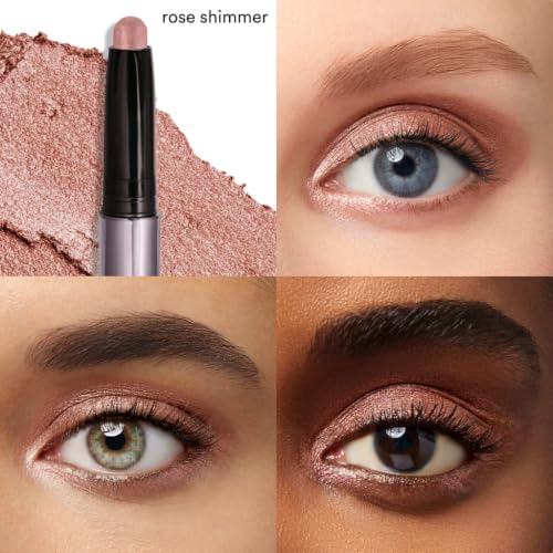 Image of Julep Eyeshadow 101 Cream-to-Powder Waterproof Eyeshadow Stick - Rose Shimmer - Long-Lasting, Buildable, Crease-Proof, Cruelty Free, Shimmer Finish with Built-In Smudger