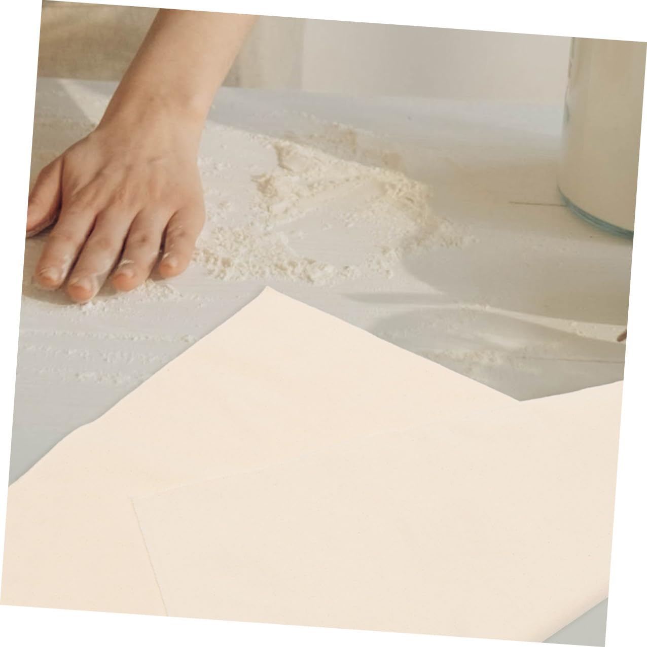 Angoily Dickes Gärtuch aus Baumwolle Canvas Atmungsaktives Brotbacktuch für Selbstgebackenes Brot Faltbar und Strapazierfähig Vielseitig für Bäckerei und Küchengebrauch