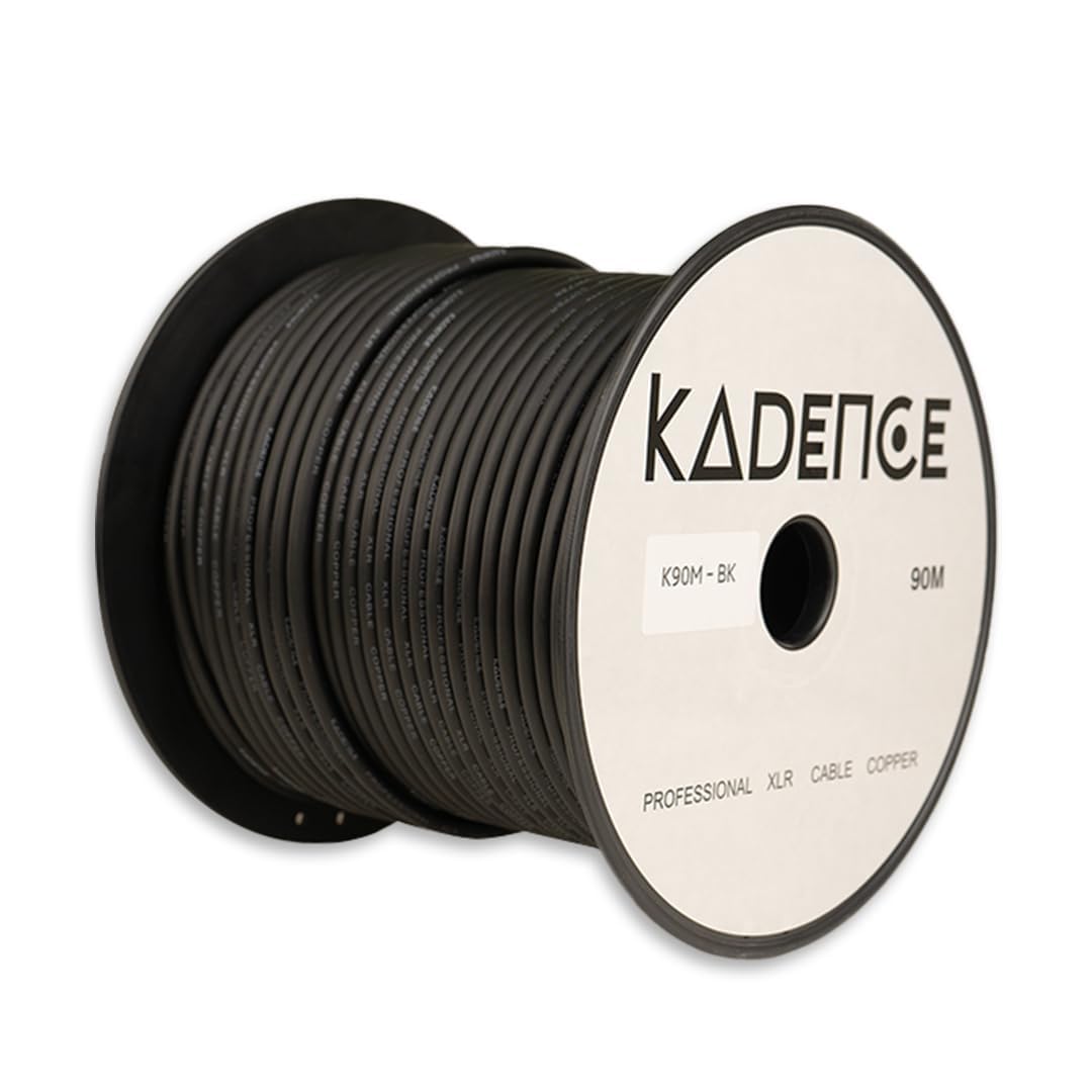 Kadence 90 Meter Solderable Mic Cable Roll for Making Microphone XLR Cable - Pure Copper, 64 Strand Breeding, 2 Core (Black)-image-42
