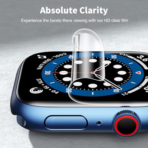 Image of 4youquality Acrylic Screen Guard Protector for Apple Watch 42mm (Series 10 / Series 11) | Edge-to-Edge Full Screen Coverage | Transparent | Easy Installation Kit | Pack of 2