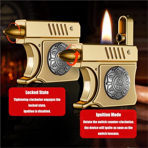 Encendedor metálico recargable con diseño retro bala miniatura 3