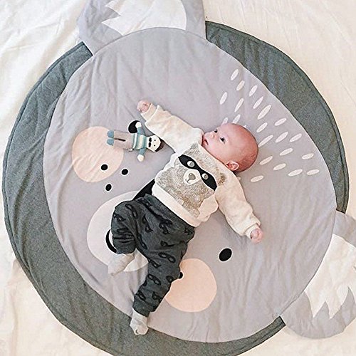 Image of USTIDE Baby Play Mat Cotton Floor Gym - Non-Toxic Non-Slip Reversible Washable, Koala,37.4"