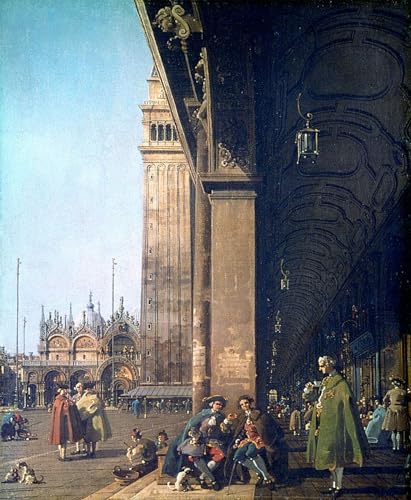 Art Tableau Piazza San Marco Antonio Canal sur toile haut de gamme pour décoration murale chic