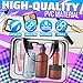 3Pcs Clear Travel Bags for Toiletries - Clear Cosmetic Bags Toiletry Travel Set for Women with Strap Clear Makeup Bags with Zipper - Plastic Transparent Bags for Women Vinyl Bags with Zipper