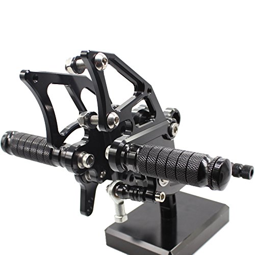 Krace Motorcycle Adjusting Rearset Footpegs Rear Set For Kawasaki Ninja 300/250 2013-2016 Black #TOP2