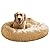 MFOX Calming Dog Bed (L/XL/XXL/XXXL) for Medium and Large Dogs Comfortable Pet Bed Faux Fur Donut Cuddler Up to 25/35/55/100lbs