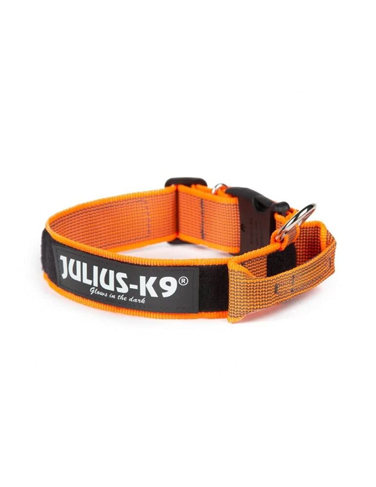 Julius K9 Necklace with Handle 40 mm Orange 1 Unit 200 g