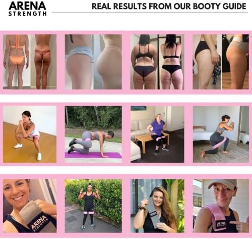 Arena Strength Fabric Booty Bands: Fabric Resistance Bands for Legs and Butt: 3 Pack Set. Perfect Workout Hip Band Resistance. Workout Program and Carry Case Included