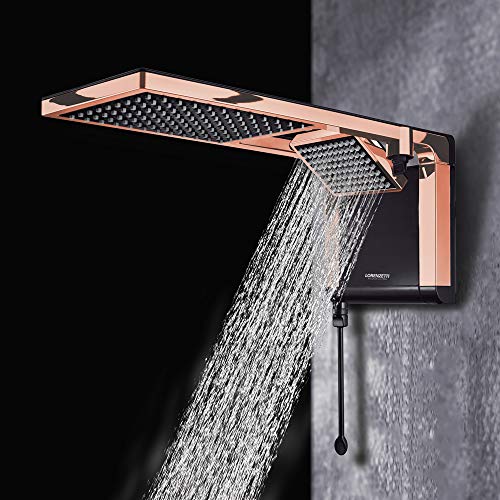 CHUVEIRO ACQUA DUO, LORENZETTI, BLACK/ROSE GOLD 220V/7800W