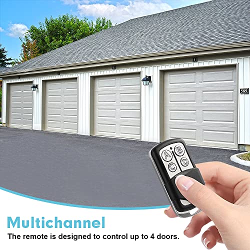 Universal Garage Remote with Keychain Works Chamberlain Liftmaster Craftsman Linear Opener with Purple/Orange/Red/Yellow/Green Learn Button and 310/315/390mhz,Easy to Carry,1pc