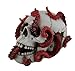 Veronese Design The Abyss Lurks Within Red Octopus Inhabiting a Human Skull Statue